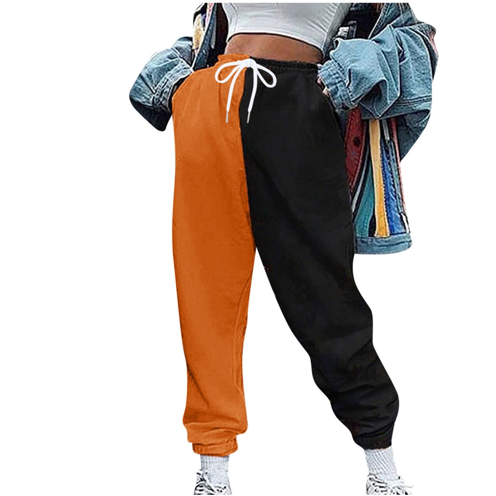 Elastic Waist Cotton Padded Down Pants For Women Solid Colors Casual Trousers  Warm Winter Thick Harem Pants Oversized Sweatpants