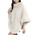 thumbnail image 1 of YYDGH Women's Fashion Fuzzy Shawl Faux Fur Collar Trim Warm Wrap Cape Soft Comfort Thermal Shawl Winter Outwear, 1 of 5