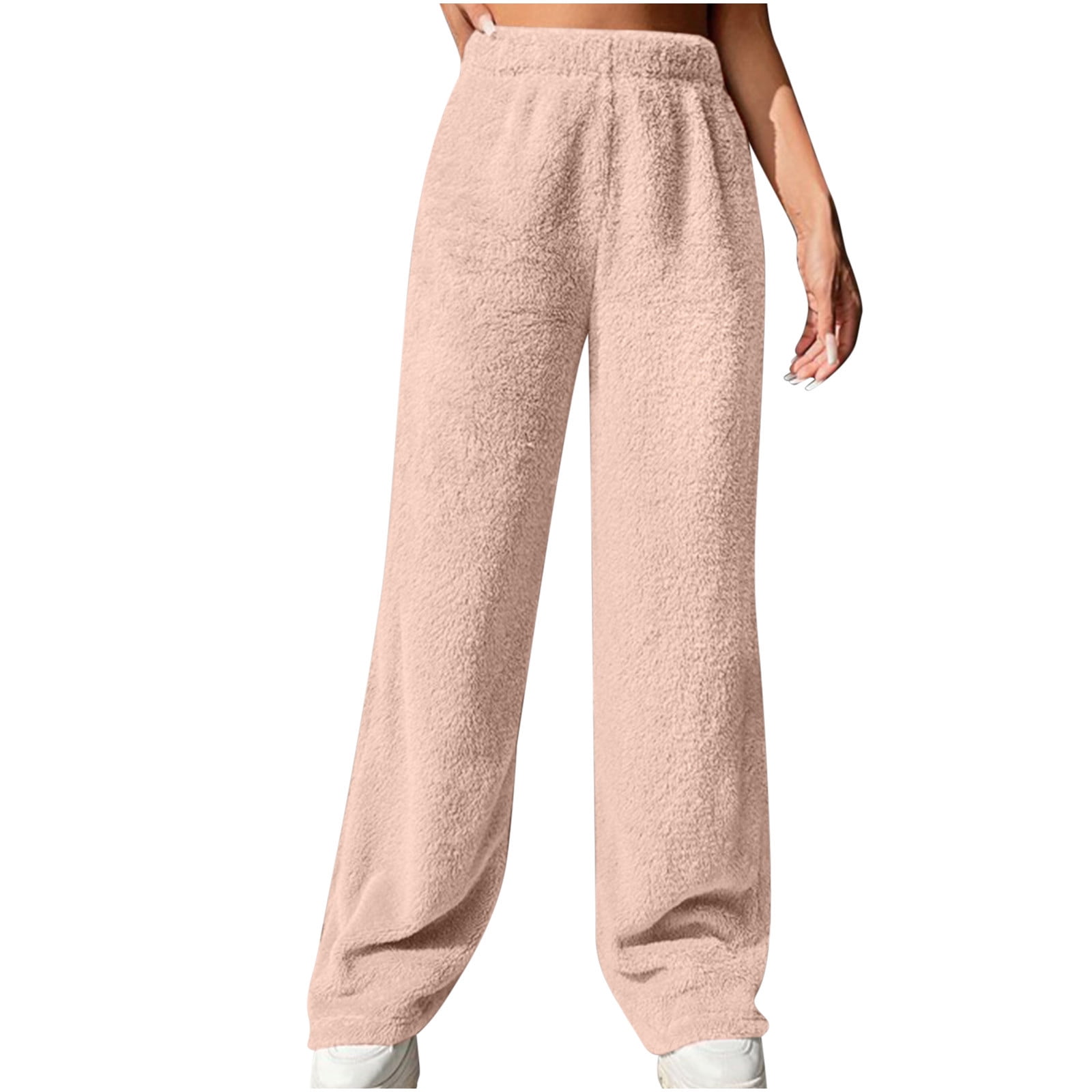 Wide leg fleece joggers hotsell