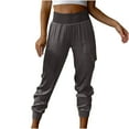 thumbnail image 1 of YYDGH Women's Joggers High Waisted Yoga Pants with Pockets Workout Athletic Loose Lounge Pants Dark Gray XL, 1 of 8