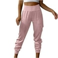 thumbnail image 1 of YYDGH Women's Joggers High Waisted Yoga Pants with Pockets Workout Athletic Loose Lounge Pants Pink XL, 1 of 6
