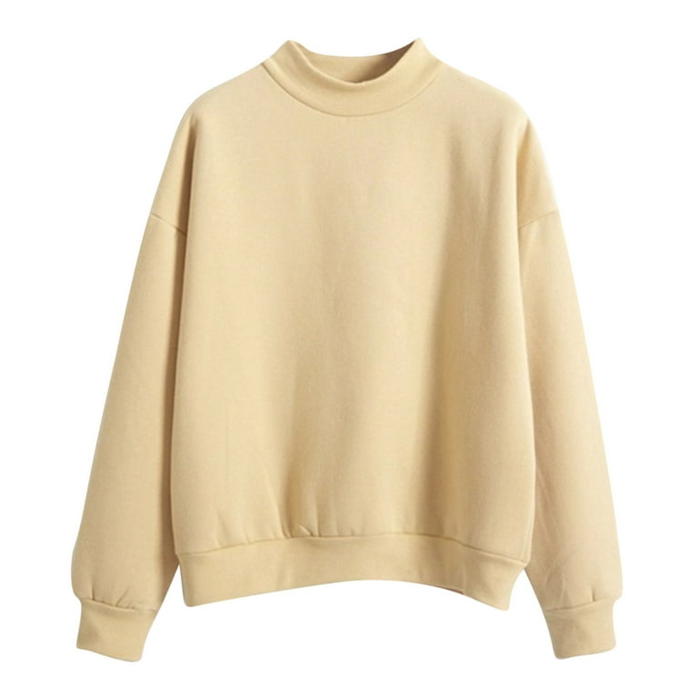YYDGH Women's Oversized Turtleneck Sweatshirt Long Sleeve Drop