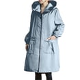 thumbnail image 1 of YYDGH Women's Plus Size Long Raincoat Waterproof Oversized Hooded Rain Jacket Lightweight Trench Coats Windbreaker with Pockets, 1 of 4