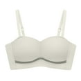 thumbnail image 1 of YYDGH Women's Push-up Bra Underarm-smoothing With Seamless Stretch Wireless Lightly Lined Comfort Bra Beige 36C, 1 of 5