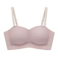 thumbnail image 1 of YYDGH Women's Push-up Bra Underarm-smoothing With Seamless Stretch Wireless Lightly Lined Comfort Bra Pink 36C, 1 of 7