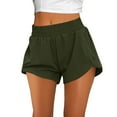 thumbnail image 1 of YYDGH Women's Running Shorts Summer High Waisted Quick Dry Athletic Work Out Gym Zipper Pocket Shorts with Liner, 1 of 7
