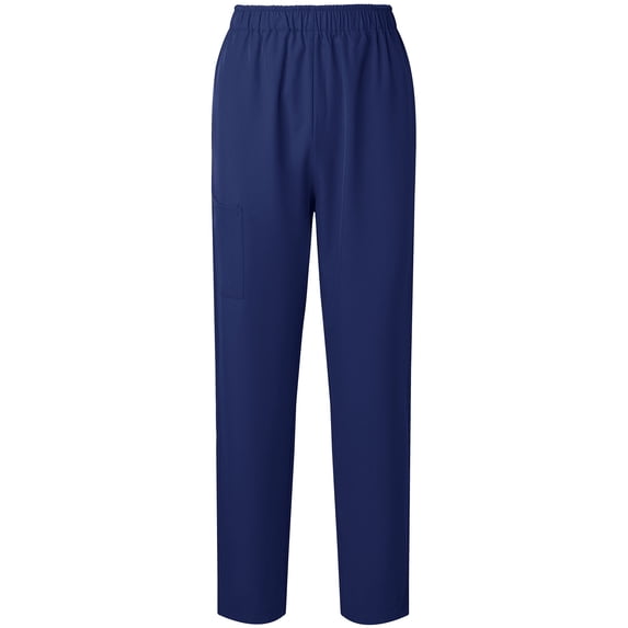 YYDGH Women's Stretch Scrub Pants Mid Rise Pull On Workwear Cargo Pocket Full Elastic Waist Medical Uniform Comfortable