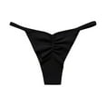 thumbnail image 1 of YYDGH Women's String Bikini Panties No Show High Cut Panties Low Rise Seamless Underwear for Ladies Black XL, 1 of 5