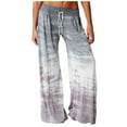 thumbnail image 1 of YYDGH Women's Tie Dye Palazzo Wide Leg Lounge Pant Plus Size Active Yoga Pants Loose Trousers Gray S, 1 of 4