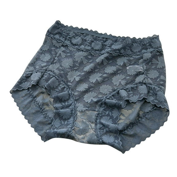 YYDGH Women's Underwear Regular & Plus Size Panties Lace Boyshorts Panty Sexy Soft Panties Blue XL