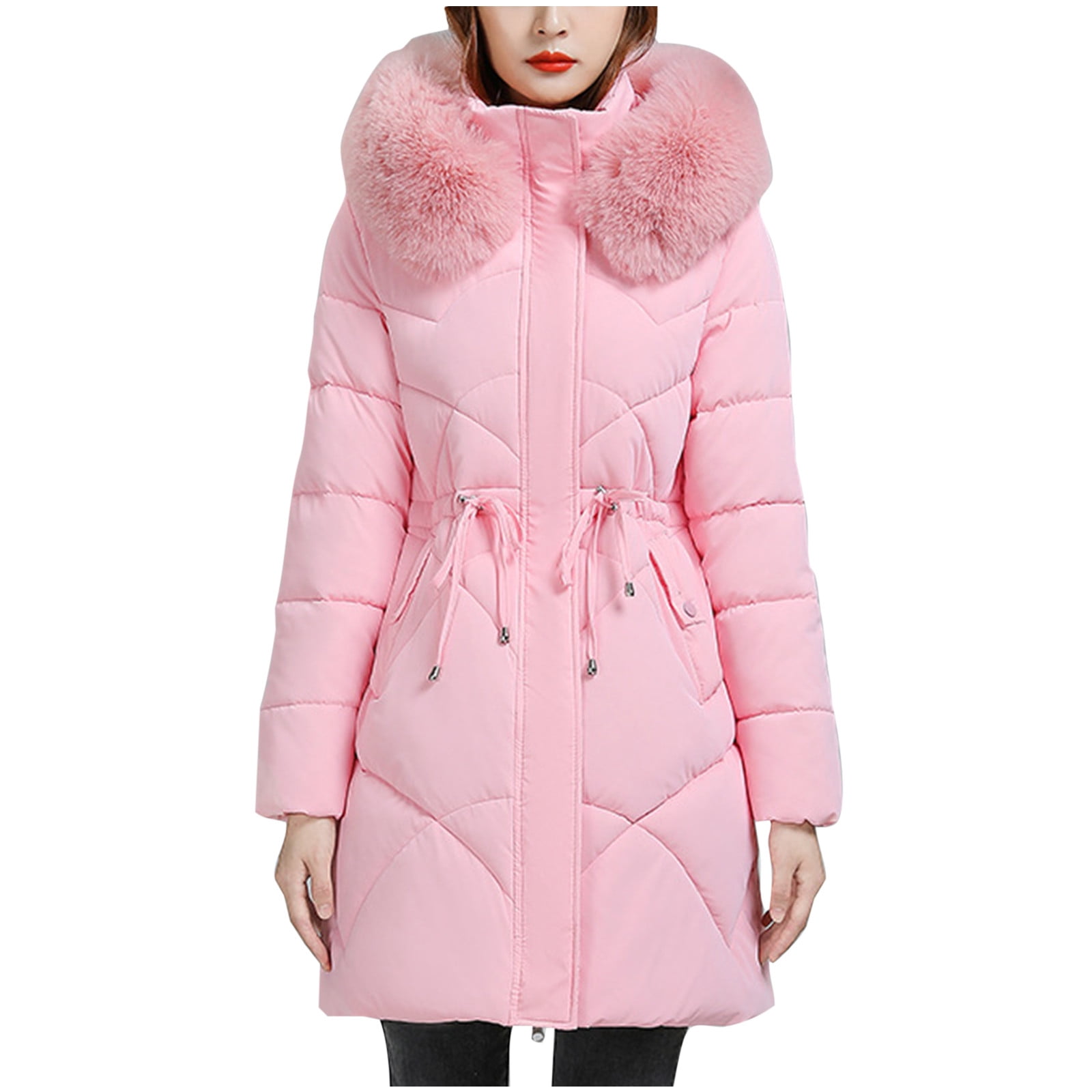 YYDGH Women's Winter Puffer Coat Thicken Fleece Lined Down Jacket Faux