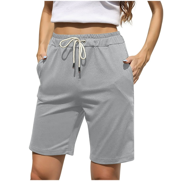 YYDGH Womens Capri Yoga Pants Wide Leg Drawstring Lounge Pants Loose Comfy Workout  Capris Sweatpants with Pockets Gray M 
