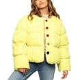 thumbnail image 1 of YYDGH Womens Cropped Puffer Coat Bubble Solid Color Quilted Down Jackets Casual Padded Button Down Coats Winter Outerwear, 1 of 5