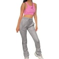 thumbnail image 1 of YYDGH Womens Fleece Drawstring Elastic Waist Sports Lounge Pants Baggy Sweatpants for Women with Pockets Gray L, 1 of 5