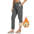thumbnail image 1 of YYDGH Womens Fleece Lined Leggings High Waisted Thermal Pants Plus Size Sherpa Lined Winter Warm Thick Velvet Pants Gray L, 1 of 7