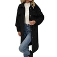 thumbnail image 1 of YYDGH Womens Fuzzy Fleece Jackets Lapel Open Front Long Cardigan Long Sleeve Button Down Warm Winter Coats Outwear with Pockets, 1 of 8