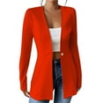 thumbnail image 1 of YYDGH Womens Long Sleeve Suit Jackets Fall Dressy V Neck Button Blazer Cardigan Comfy Solid Color Business Slim Fit Coats Red M, 1 of 5