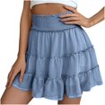 thumbnail image 1 of YYDGH Womens Summer Flowy Mini Skorts Skirts High Waist Ruffle Tiered Casual Cute Boho Beach Short Skirts Built-in Shorts, 1 of 4