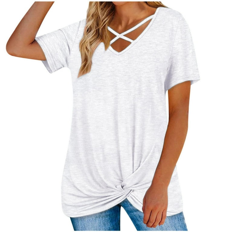 white v neck walmart