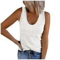 thumbnail image 1 of YYDGH Womens V Neck Tank Tops Summer Sleeveless Ribbed Casual Henley Shirts White S, 1 of 6
