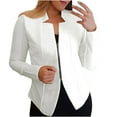 thumbnail image 1 of YYDGH Womens Zip up Open Front Blazers Casual Long Sleeve Mock Neck Blazer Jackets Solid Color Work Suit Coat XXL, 1 of 6