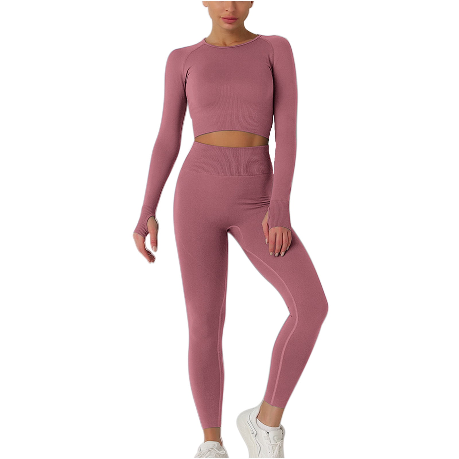 Yummy Pink - Seamless Leggings with Mesh Bra Set – Yogasity