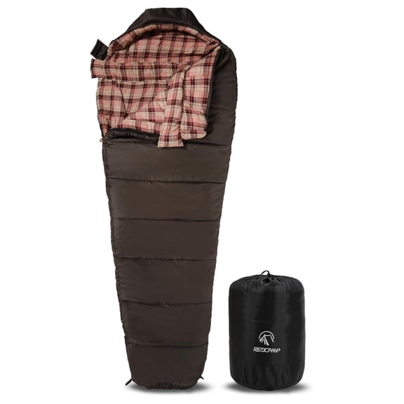YYDSBNHH Cold Weather Sleeping Bag, Mummy Bag for Camping - 210T Polyester, Flannel Lined, -15 to -5℃ Rated, Lightweight & Portable