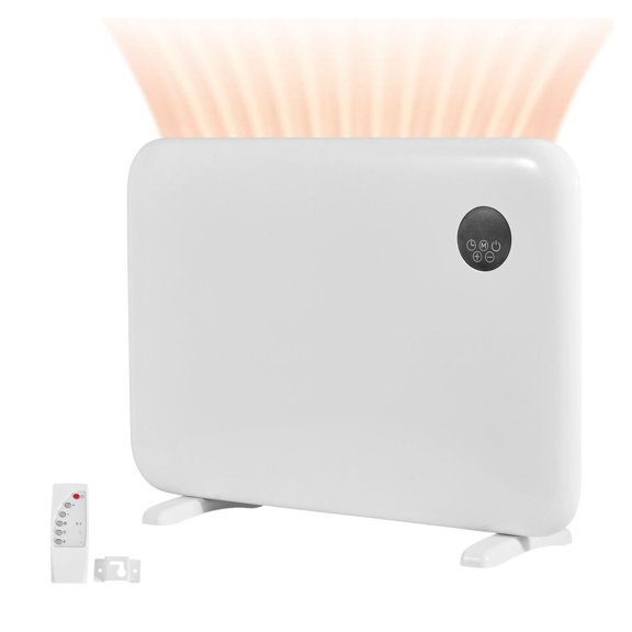 YYDSBNHH Convection Panel Heater, 1500W Electric Panel Space Heater with & Touch Control, Portable Stand or Wall Mount Design with Anti-Tipping and Overheat Protection for Home and Office, White