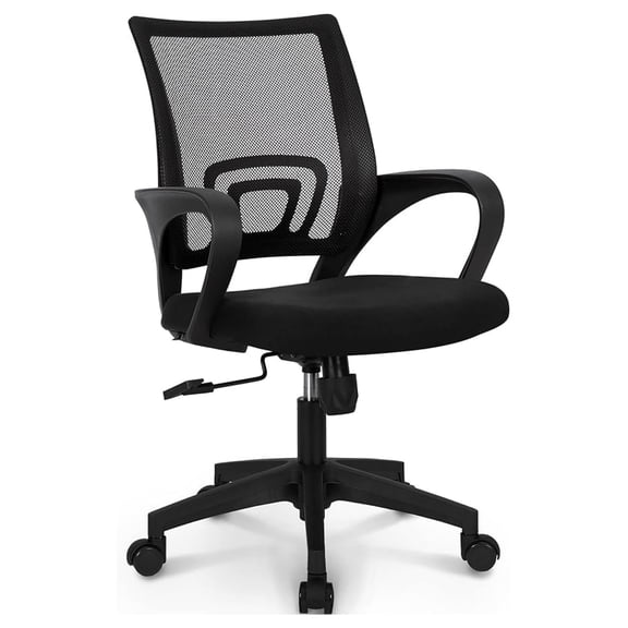 YYDSBNHH Office Desk Computer Chair Ergonomic Mesh Gaming Back Seat with Comfy Lumbar Support Adjustable Height Swivel for Home Task (Black)