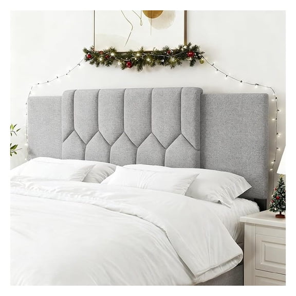 YYDSBNHH Upholstered Headboard Full Queen King Size, 3 in 1 Adjustable Headboard, Tufted Bedroom Headboard, Study Comfortable, Grey