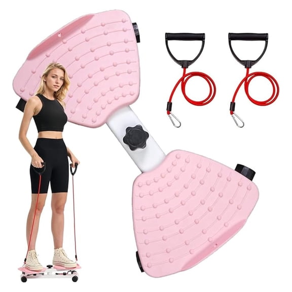 YYDSBNHH Waist er Machine with Resistance Bands - 300lbs Capacity, Silent Ab Roller for Core Strength, Home Fitness Equipment for Men & Women