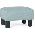 thumbnail image 1 of YYEAN 15x10.8x8.7inch Small Ottoman Footstool- Mordern Rectangle Soft Fabric Footrest-Light Blue, 1 of 8