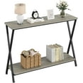 thumbnail image 1 of YYEAN 41.3''Industrial Narrow Console Table Small Sofa Table 2-Tier Entryway Table with Shelves Behind Couch Table Entryway Display ,110lb Capacity-Grey, 1 of 8