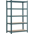 thumbnail image 1 of YYEAN 5-Tier Utility Shelves, Metal Storage Shelves Unit Adjustable Garage Storage Racks Heavy Duty Shed Shelving- , 35.5 x 16 x 71 Inch-Neptune Blue, 1 of 11