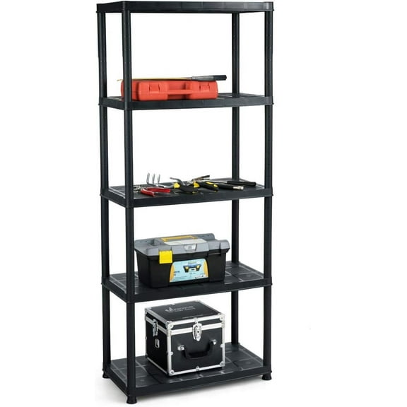 YYEAN 5-Tier Ventilated Shelving Storage Rack,Free Standing Multi-Use Shelf Unit, No Tools Required, 36”L X 18”W X 73”H-1