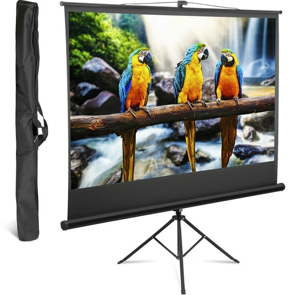 YYEAN 84" Portable Projector Screen with Stand - 16:9 HD Projection Screen for Home Theater & Outdoor Movies - Includes Carrying Bag