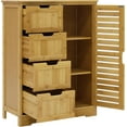 thumbnail image 1 of YYEAN Bamboo Bathroom Storage Cabinet with 4 Drawers & 2 Removable Shelves, Freestanding Storage Organizer Multifunctional for Living Room, Bedroom, Natural, 1 of 7