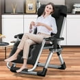 thumbnail image 1 of YYEAN Comfy Folding Chair, Folding Lounge Chair for Bedroom and Living Room, Folding Reclining Patio Chairs with Removable Cushion for Indoor Outdoor-Black Dark, 1 of 8