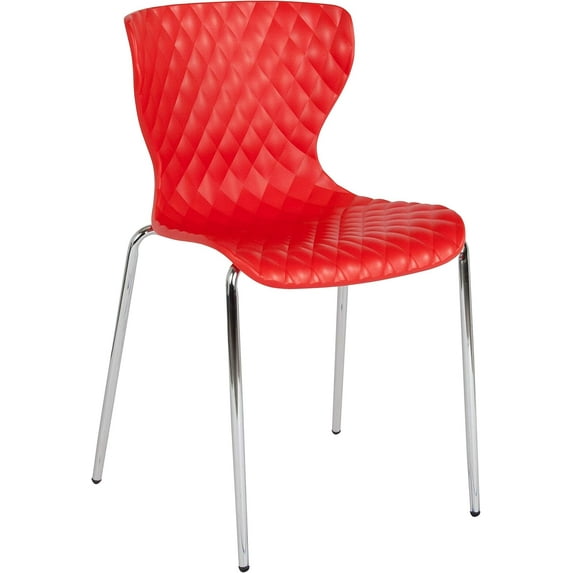 YYEAN Contemporary Design Plastic Stack Chair-RedYYEAN