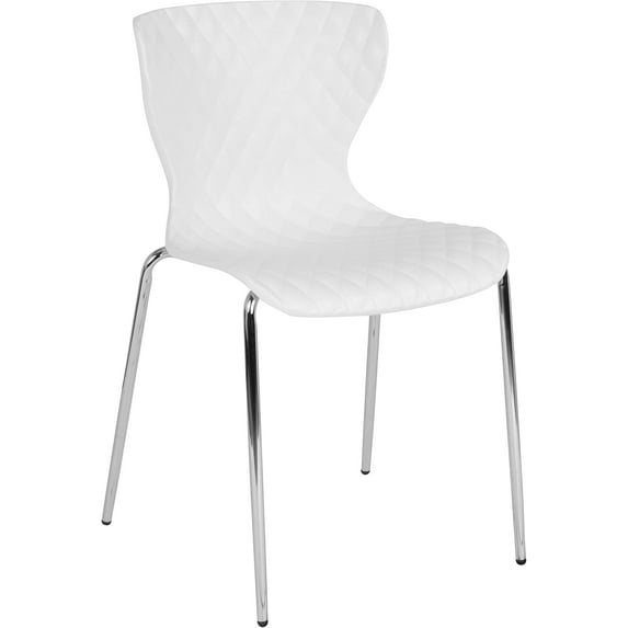 YYEAN Contemporary Design Plastic Stack Chair-White