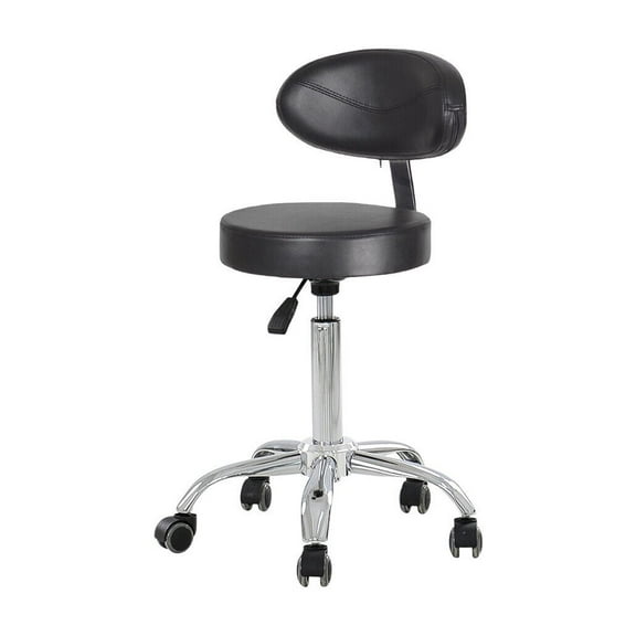 YYEAN Hydraulic Esthetician Chair Rolling Salon Stool Facial Spa Chair Adjustable-Black
