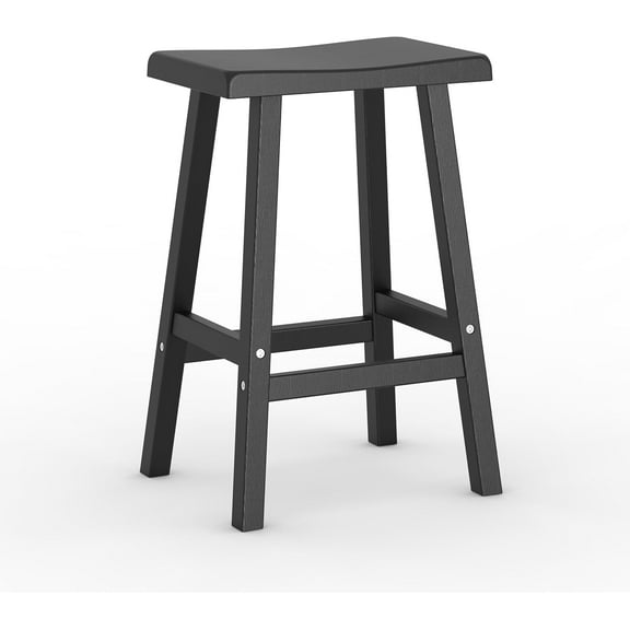 YYEAN Modern Resin Bar Stool 2Pcs Set, Waterproof and Rustproof Suitable for Indoor/Outdoor Home Bar, Kitchen, Cafe,29 Inch Height