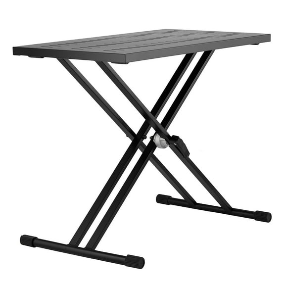 YYEAN Portable DJ Table 32"x18" with Double-X Braced Keyboard Stand Adjustable Height