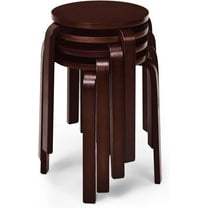 YYEAN Stacking Stools Set of 4, Portable Bentwood Nesting Stools, 18 Inch School Chairs Flexible Seating for Students Adults Classroom Elementary Home Kitchen Dining Room Use Coffee