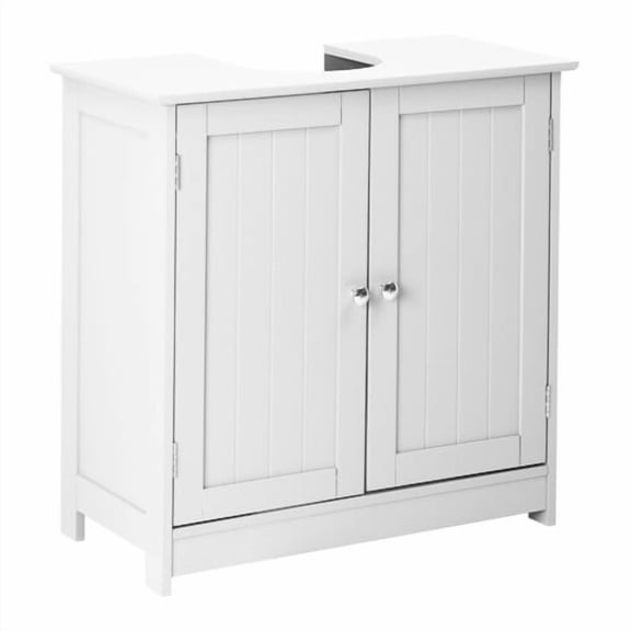 YYEAN Under Sink Vanity Cabinet Bathroom Double Door Shelf Cupboard Basin Organizer