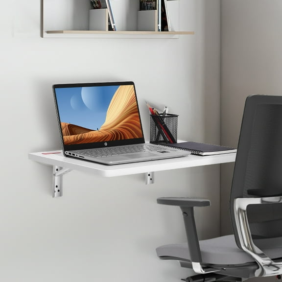 YYEAN Wall Mounted Folding Table - Drop Leaf Design 23.6" x 15.6", Space-Saving, Easy to Install, Sturdy for Small Rooms, Kitchens, Dorms & RVs