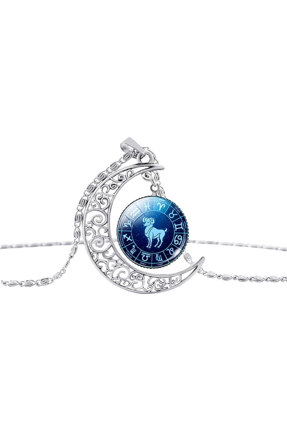 12 Moon Necklace Time Gem Pendant Starry Universe