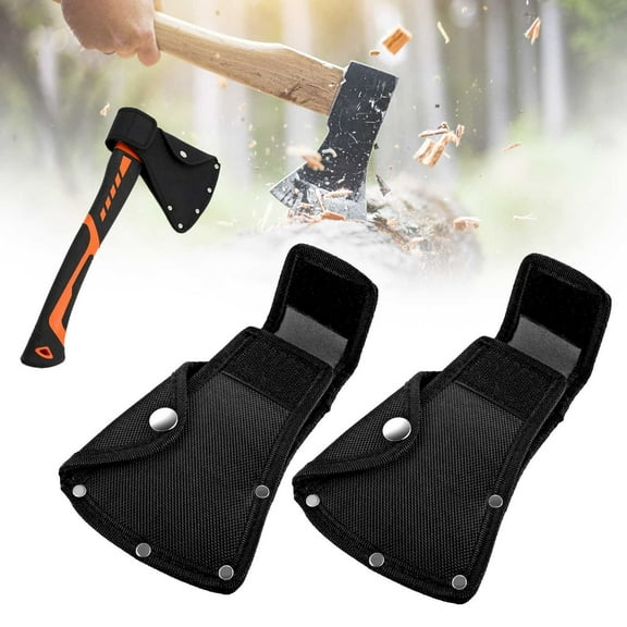 YYKihy 2PCS Hatchet Head Holster Axe Head Cover Black Axe Hatchet Protective Case Double Hatchet Protector Axe Cover For Outdoor Hiking Outdoors Work