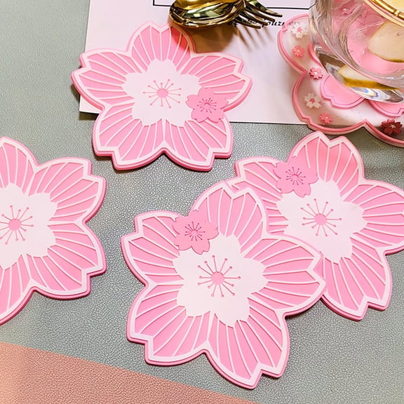 YYKihy 4 Pcs Table Bowl Mats, Non-Slip and Soft Insulation Silicone Placemat Suitable