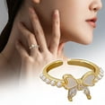 thumbnail image 1 of YYKihy A Design With Irregular Textured Zircon Silver Ring And A Female Silver Ring, 1 of 7
